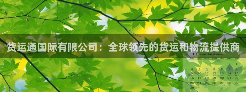 尊龙凯时官方网页：货运通国际有限公司：全球领先的货运和物